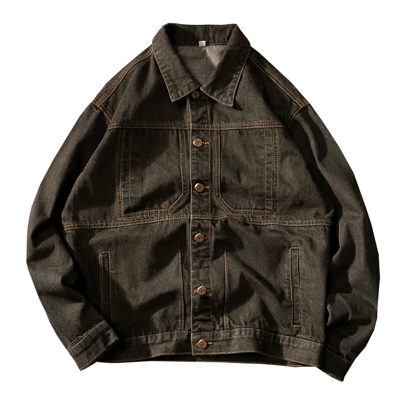 Retro Denim jacket men Autumn Spring 