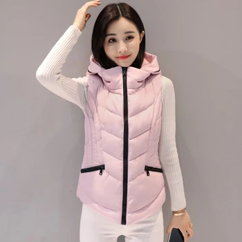 

Autumn Winter Vest Women Waistcoat 2018 Female Sleeveless Jacket Hood Warm Long Vest Jacket Colete Feminino Plus Size 3XL