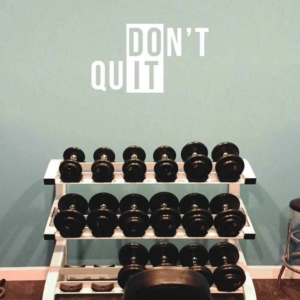 

Vinyl Wall Art Decal Don't Quit Gym Fitness Home Bedroom Decor Motivational Work Out Living Room Office Workplace Decals Sticker