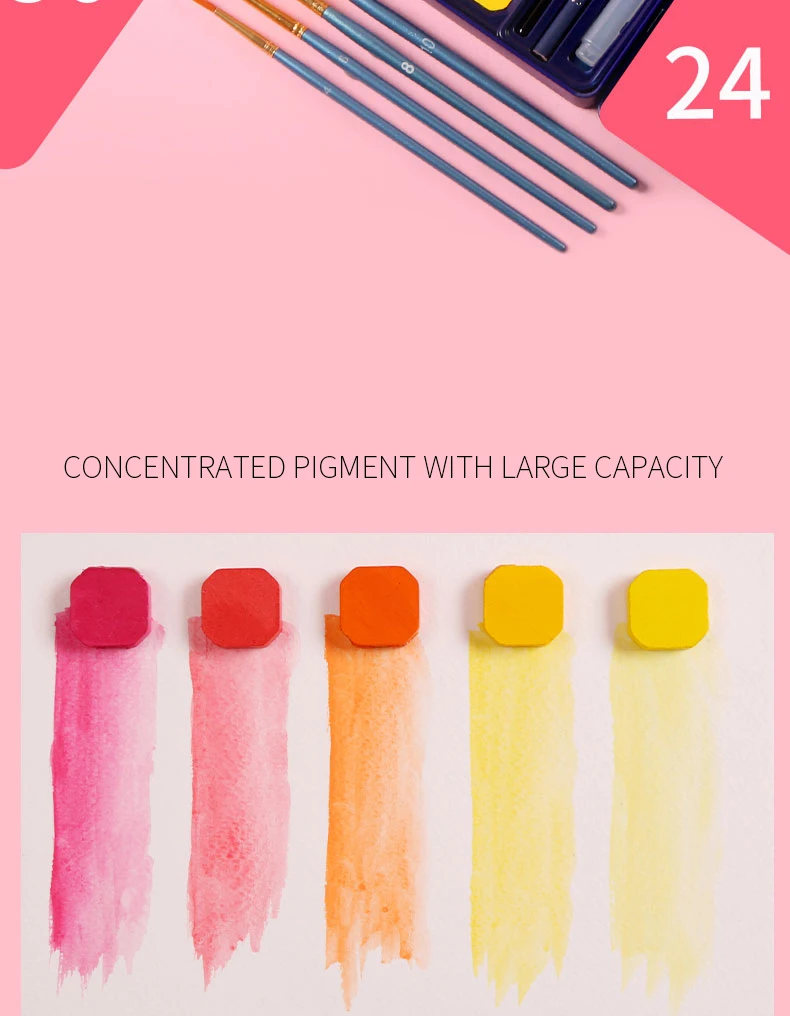 BGLN портативная твердая краска на водной основе набор с краской кисти яркие цвета Акварельная краска пигмент набор для студентов художественные принадлежности