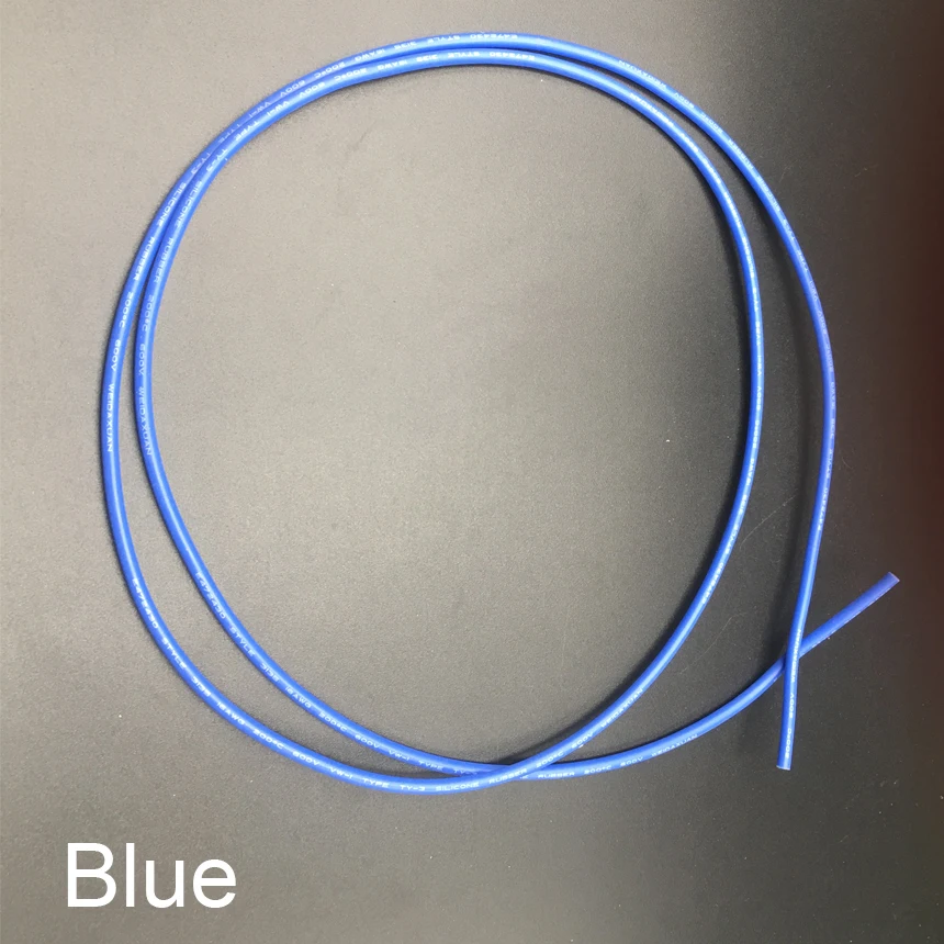 30AWG 1,1 мм OD 28AWG 1,2 мм OD UL1007 300V 80C упаковка Луженая Медь силиконовая резина Многожильная оплетка Электрический провод кабель Шнур - Цвет: Blue