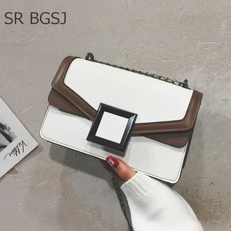 

Free Shipping Black White Summer Lady Woman Girl Leather Shoulder Satchel PU Bag Handbag