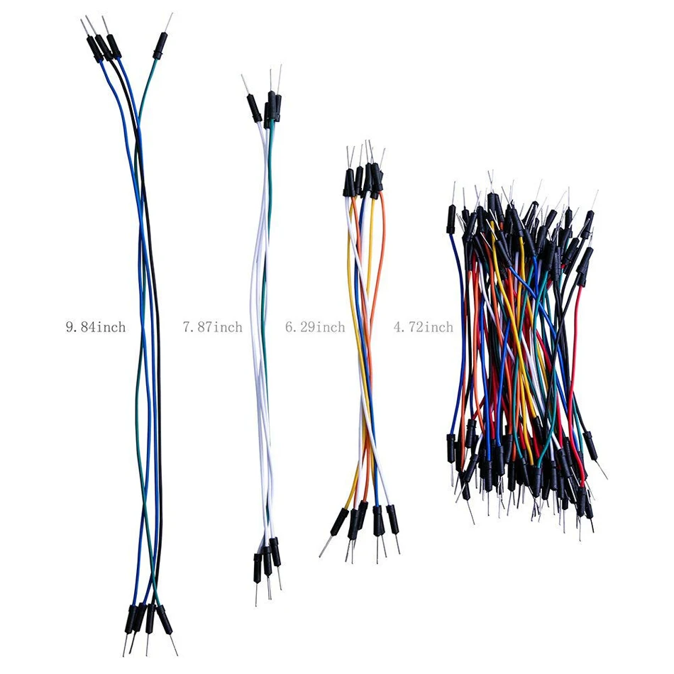 65 pcsDupont lines Breadboard Jumper Wire 12cm/16cm/20cm/24cm Solderless Breadboard dupont Cables Male to Male for Arduino kit