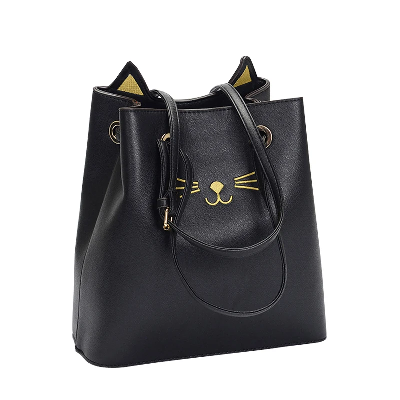 

2018 Sailor Moon Bucket bag Samantha Luna Style Cat Ladies Hand Bags Kitty Cat Bag Women Messenger Crossbody Tote Bag