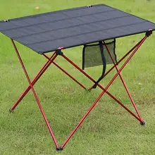 Портативный Обеденный Стол наружный складной стол из алюминиевого сплава с водонепроницаемой Оксфордской тканью