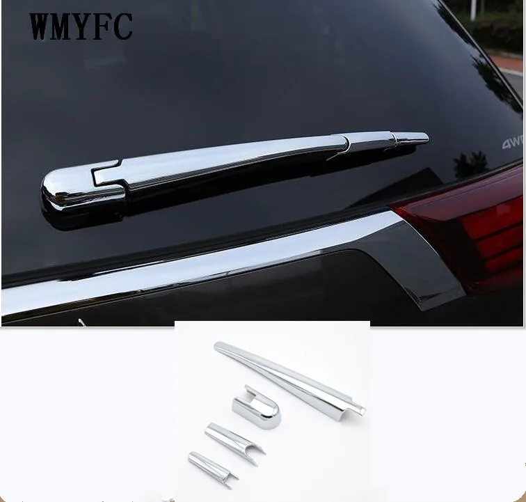 

For Mitsubishi Outlander 2013 2014 2015 2016 2017 2019 Chrome Rear Window Windshield Wiper Arm Blade Cover Trim Overlay Molding
