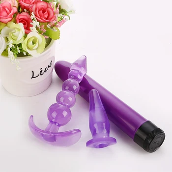 Vibrator Anal Toys Jelly Anal Butt Plug Vibrator and Finger Anal Sex Toys for Women & Men,Adult Anal Plug sex Product 6