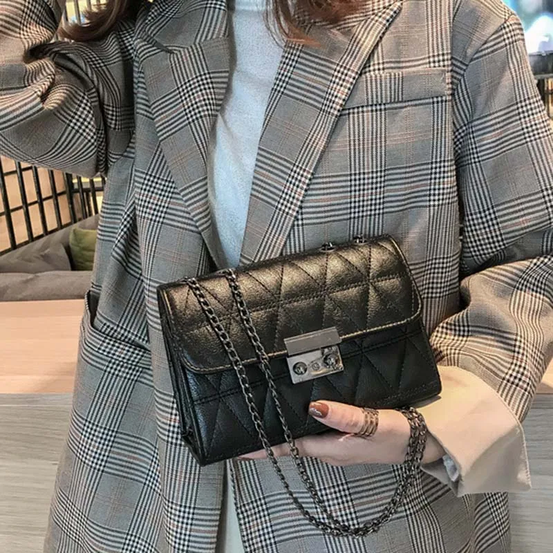 Women Winter Hot INS Popular Chain Shoulder Bags Fashion Travel Female Flap Mini Handbag PU Ladies Design Messenger Bolsa SS3481 (8)