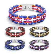 

New Trendy Men's Bicycle Bracelet Unique Cool Titanium Steel Hand Chain Casual Jewelry Accessories Motorcycle Chain Bracelets