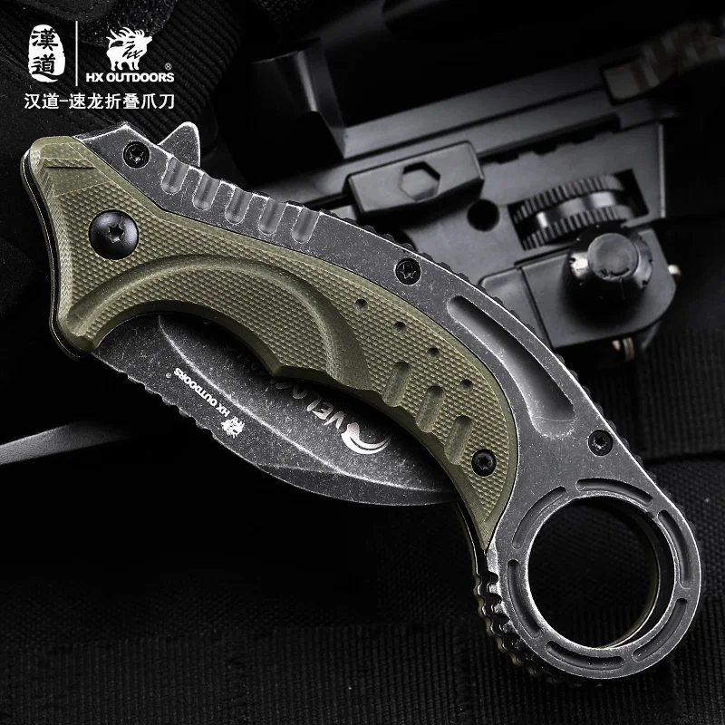 HX складной нож karambit для активного отдыха, охотничьи инструменты cs go, карманный нож, ganzo, тактические ножи для повседневного использования, инструмент для кемпинга