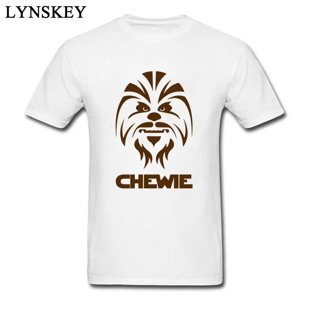 Cheap Adult T Shirts O Neck Summer Autumn Short Sleeve 100% Cotton Tops Shirts Chewbacca Face Logo Printed Sweatshirts Chewbacca Face Logo white