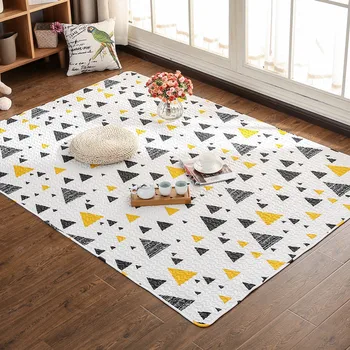 

100% Cotton 3D Carpet Anti-skid Mats Geometric Carpet For Living room Mat Kids Bedroom Rugs Alfombras Dormitorio