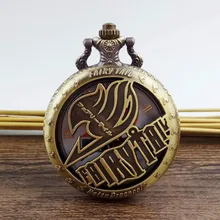 Старинные карманные часы анимированные Сказочный хвост узор полые Natus Dragneel дизайн ВИНТАЖНЫЕ КВАРЦЕВЫЕ ЧАСЫ Fob с цепочкой
