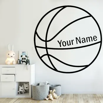 

Boys Room Sticker Basketball Boy Sports Customized Name Nursery Vinyl Wall Sticker Decal Kids Room LX364