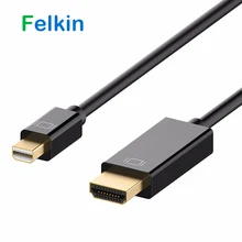 Felkin Mini DP to HDMI Adapter Cable Mini Displayport Thunderbolt to HDMI 1080P Converter for Macbook HDTV Projector Laptop PC