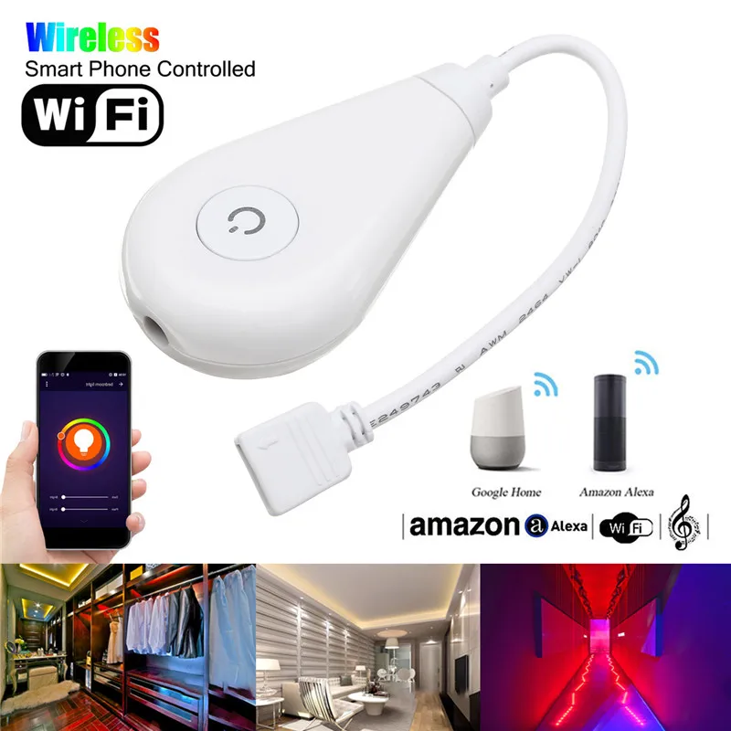 

4Pin LED RGB Light Strip Mini Smart WiFi Music Controller Flexible Light Led Tape Home Decoration Lamps for Alexa Google Home 5-