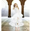HIGH QUALITY New Fashion 2022 Designer Runway Dress Women's Flare Sleeve Lace Cascading Ruffle Dress ► Photo 1/6