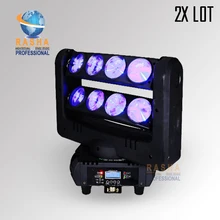 2X Лот Раша двойная головка 8 шт.* 10 Вт 4в1 RGBW светодиодный движущийся паук дя головы свет, движущаяся головка, светодиодный Паук свет для DJ Culb