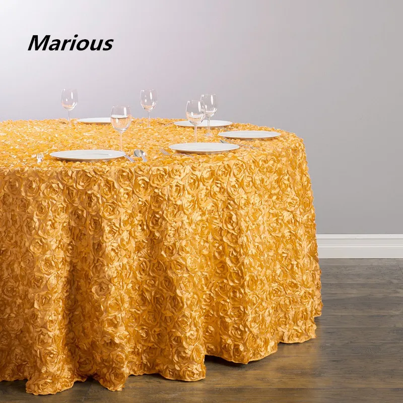 

70inch 90inch 108inch 120inch 132inch rosette table cloth wedding cheap table cloth wedding banquet for sale free shipping