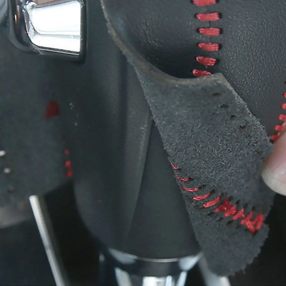 Сшитая вручную из искусственной кожи ручка переключения рулевого механизма автомобиля палка крышка отделка шитье шестерни переключения воротники для Honda CR-V CRV 2012- автомобиля Stylin