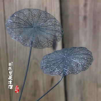 

2PCS New Arrival Dried Flower Plastic Hollow Lotus Leaf Simulation Art of Lotus Leaf Sitting Room Ground Art Free Shipping