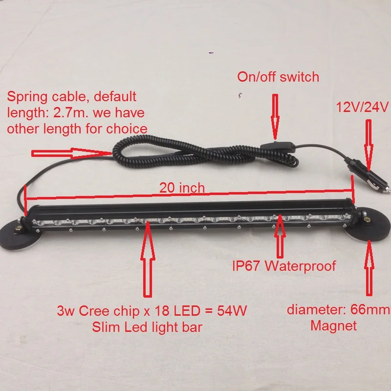 Резиновое магнитное крепление основание 20 &quotLed бар 12 v/24 v Автомобильный бампер