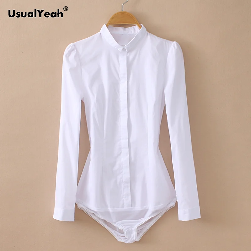 Prix Plus la Taille 2018 Nouvelle Mode Formelle Chemises Élégant À manches Longues En Coton OL Corps Blouse Chemise blusas Blanc S 3XL SY0385