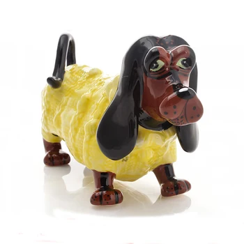 

Dackel Teckel Ceramic Dachshund Dog Home Decor Crafts Room Decoration Ceramic Handicraft Ornament Porcelain Animal Figurine