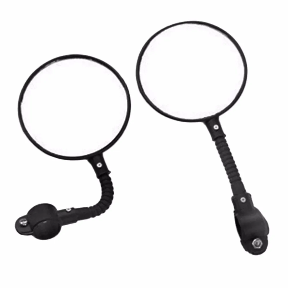 1pc Cycle Bike Handle Bar Mirrors Bicycle Handlebar Flexible Adjustable Rear Back View Rearview Mirror Black Review Mirrors Safe