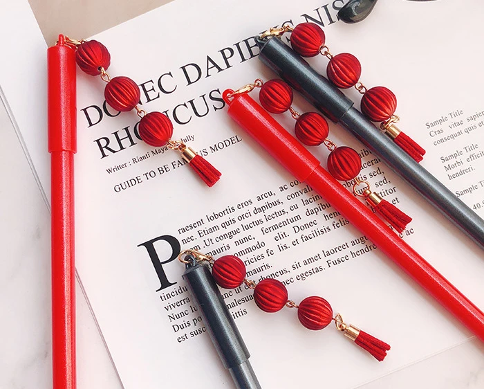 1 шт гелевая ручка для творчества 0,5 мм Kawaii Китай подвеска «фонарь» обычные ручки для письменные принадлежности подарок студенту