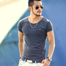 Новинка, летние футболки, мужские футболки с коротким рукавом, мужские топы для мальчиков, футболки, повседневная облегающая модная футболка