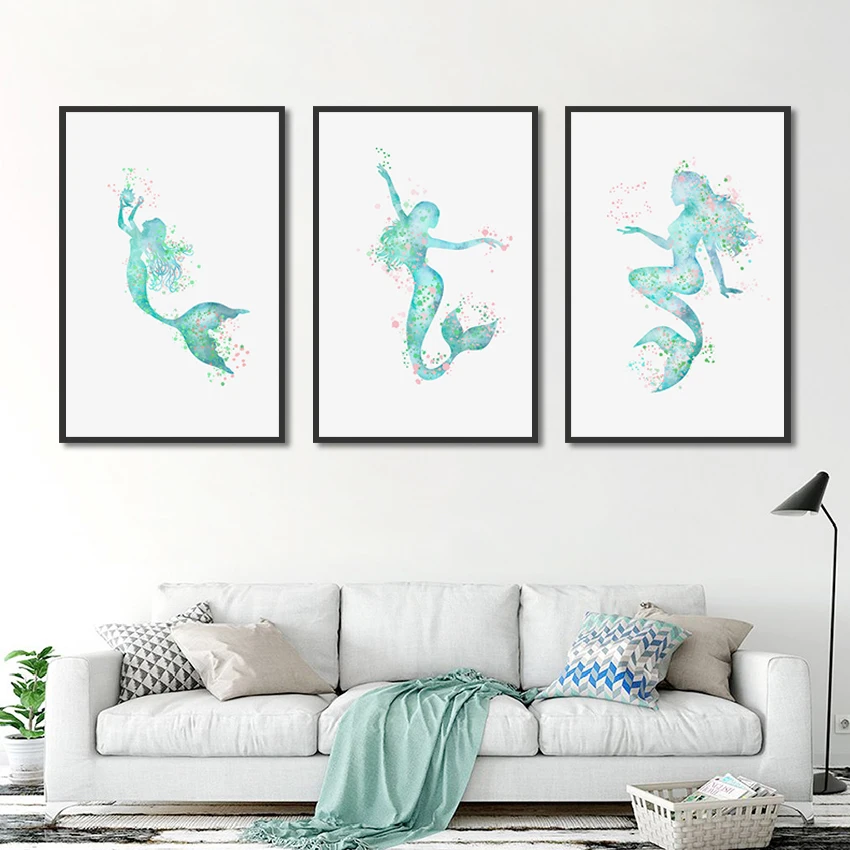 mermaid wall decor with starfish