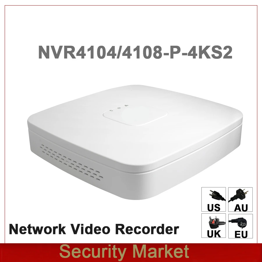 dahua английская NVR4104-P-4KS2 NVR4108-P-4KS2 заменить NVR4104-P NVR4108-P 4/8 Ch 4PoE 4K и H.265 Сетевой Видео Регистраторы