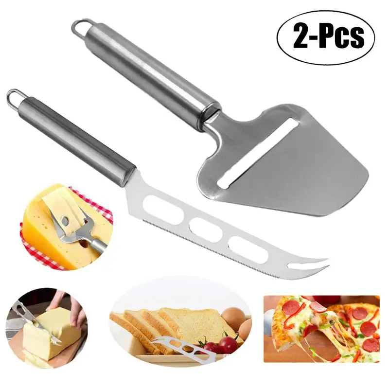 

Stainless Steel Cheese Cutter Knife Cheese Slicer Plane Cake Pizza Cutter Knife For Cooking Kitchen Tools Silver Color