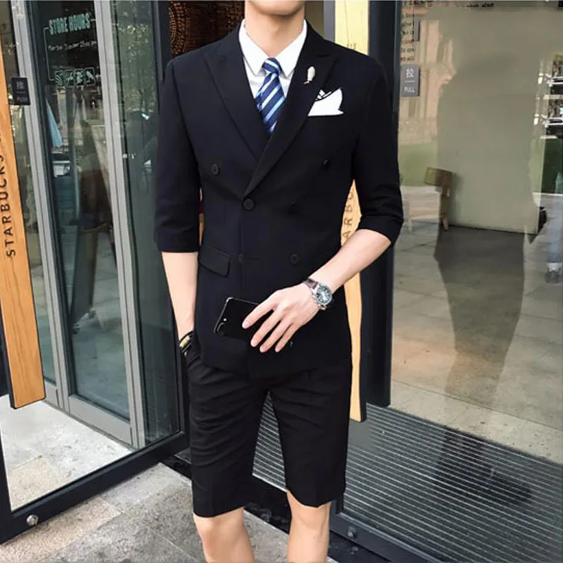 black coat pant suit