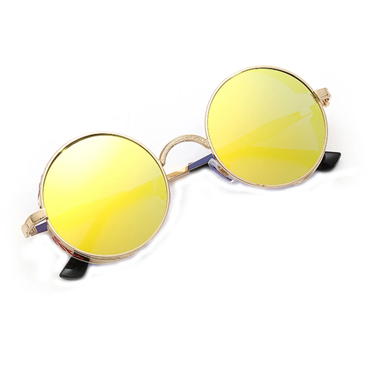 Унисекс Ретро стимпанк Стиль походные солнцезащитные очки круглые линзы металлическая полая рама Винтаж очки Для мужчин Для женщин солнцезащитные очки для вождения