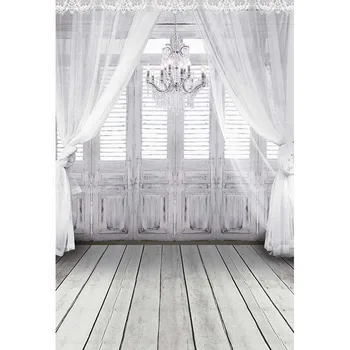 

Vintage door photography backdrops White curtains photo background Digital printing Children Backgrounds for photo studio CM6259