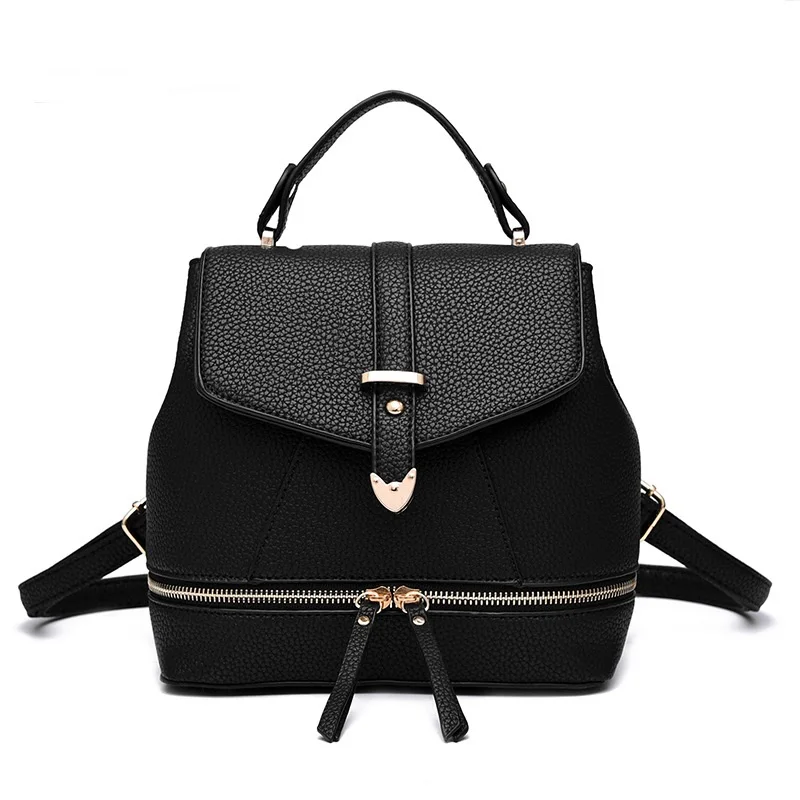 

Women Leather Backpack Designer Small Backbag For Girls Candy Color Shoulder Bag Daily Backpack 2016 New Mochila Feminina