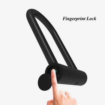 

Heavy Duty U Shape Fingerprint lock padlock electric lock for Scooter bicycle glass door