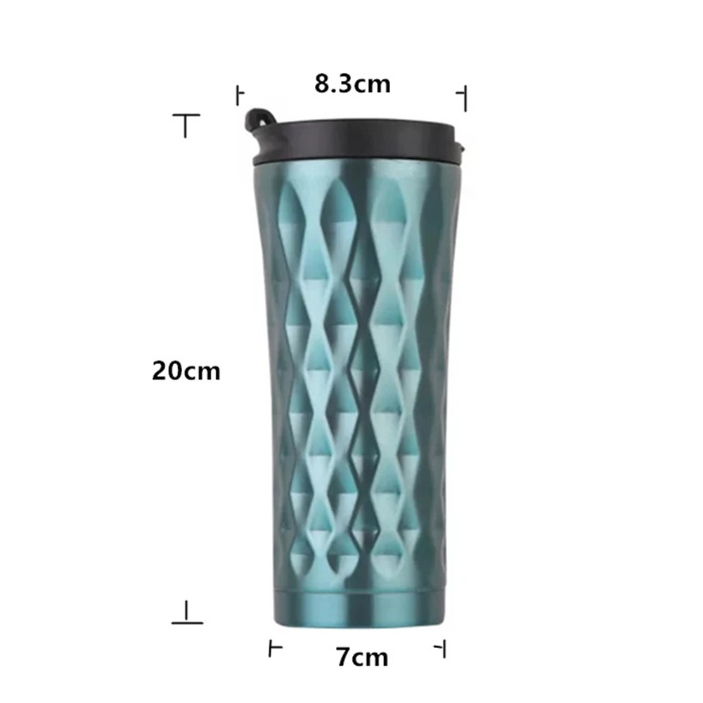Портативная Термокружка 500 мл, кофейная чашка с крышкой, Термокружка Из Нержавеющей Стали, Термокружка для автомобиля, бутылки для воды
