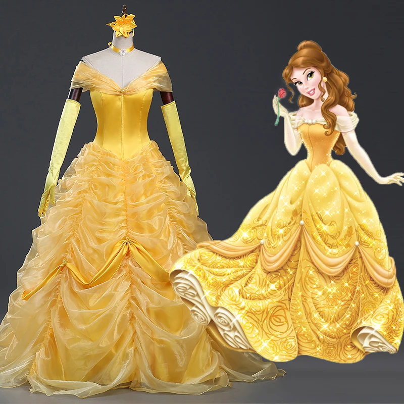 

Hero Catcher Brilliant Yellow Princess Dress Princess Bella Cosplay Costume