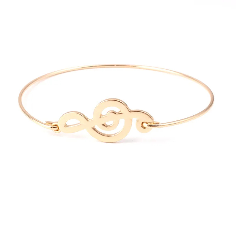 

Trendy Music Note Bangles Bracelet for Women Gift Metal Fashion Treble Clef Bracelets Girls Cuff Bangles Jewelry Party Accessory