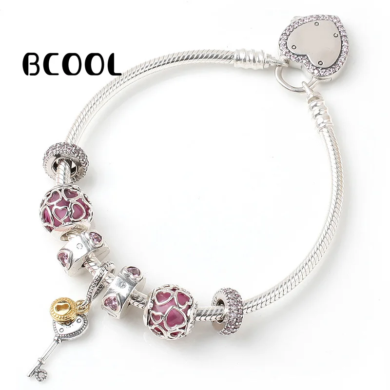 

DIY Jewelry Female Charm Fashion Silver 925 Original Bracelet, Suitable for Female New LoveCrystal Jewelry Bracelet Jewelry Gift