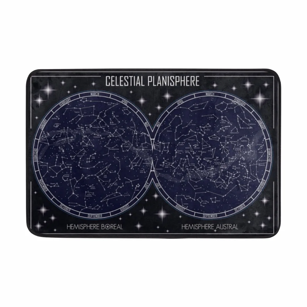 Celestial Planisphere шаблон коврик Быстросохнущий водопоглощающий для ванной Ванная