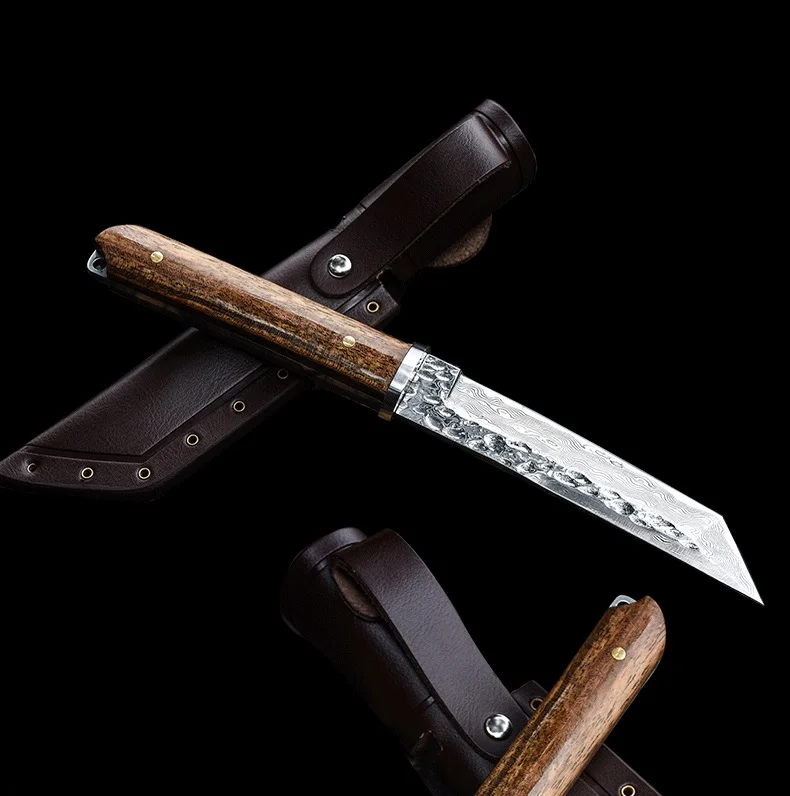 Voltron Дамасская сталь кованый узор стальной нож, острый с самозащитой военный, дикий нож выживания