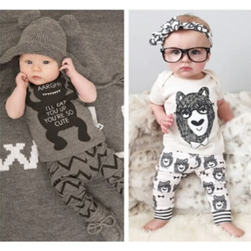 Baby Clothing Set Baby Boy Clothing Set Cotton Baby Girl Clothing Set Summer Home Roupas Bebe Infant Jumpsuits Kids Clothing