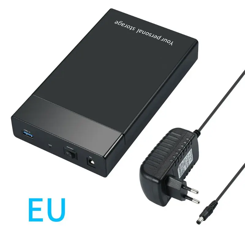 

High Speed 2.5Inch/3.5Inch USB3.0 SATA 1153E Hard Disk Drive Box External HDD Enclosure Case with Power Adapter Accessories