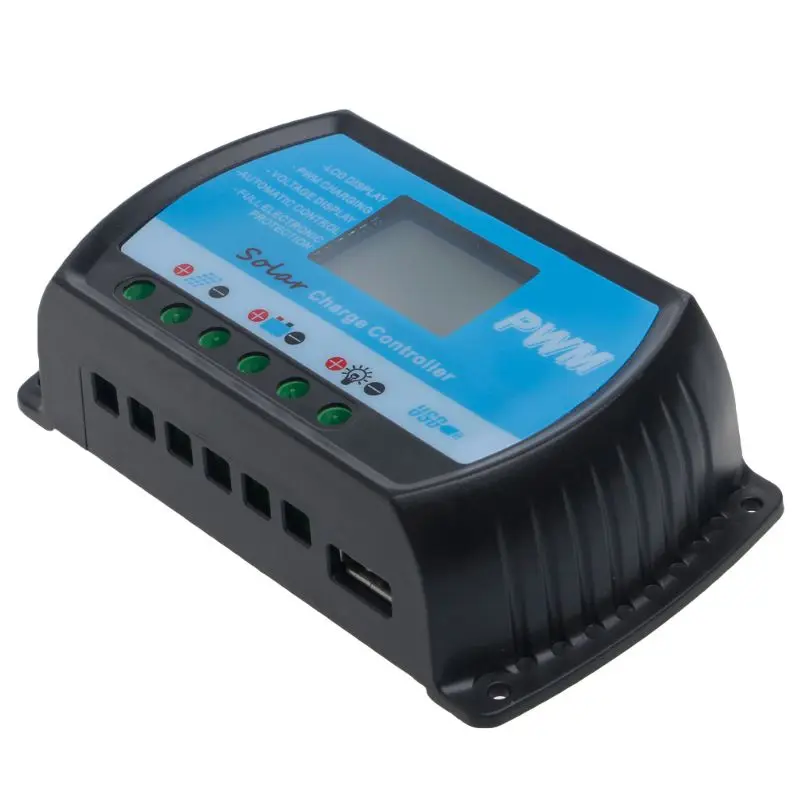 

PWM 30A USB Solar Panel Charge Controller 12V 24V Auto LCD Regulator RTD Drop Ship No28