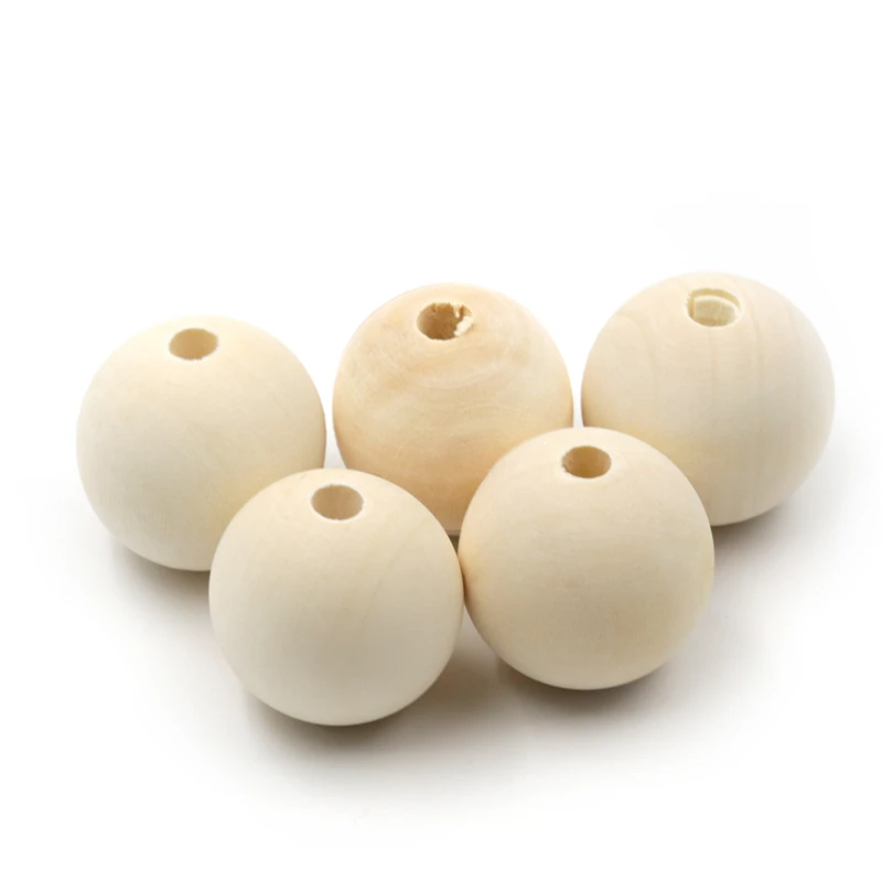 

25mm Wooden Teether beads Unfinished Wood beads baby Wooden teething Beads DIY Jewelry 20 Piece