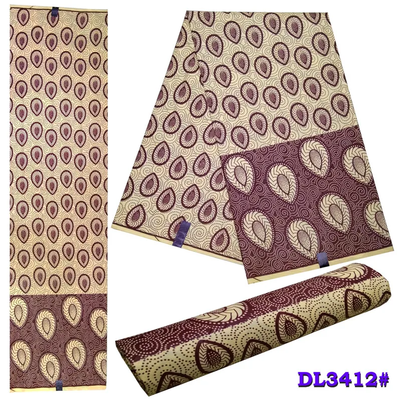 

African veritable wax print fabrics New flower pattern design best quality ankara real Africa java wax fabric 6 yard!DF-3101
